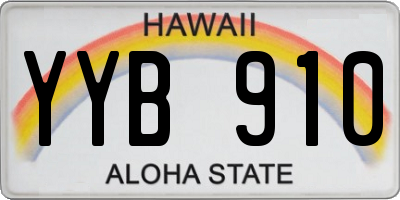 HI license plate YYB910