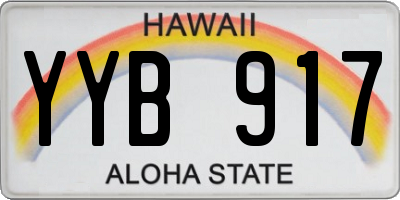 HI license plate YYB917