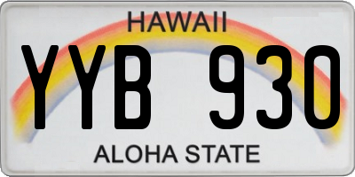 HI license plate YYB930