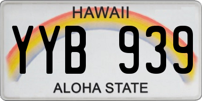 HI license plate YYB939
