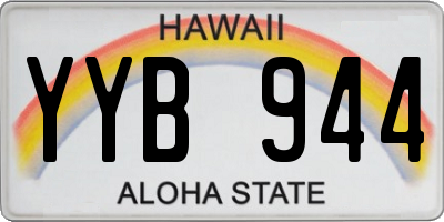 HI license plate YYB944