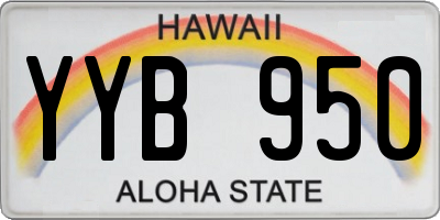 HI license plate YYB950