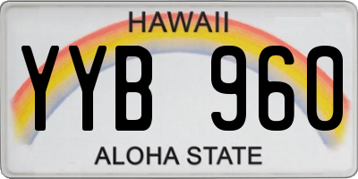 HI license plate YYB960