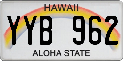 HI license plate YYB962
