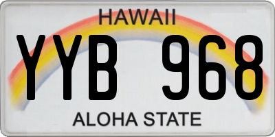 HI license plate YYB968