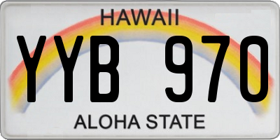 HI license plate YYB970
