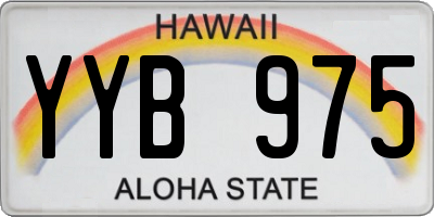 HI license plate YYB975