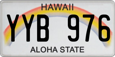 HI license plate YYB976