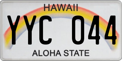 HI license plate YYC044