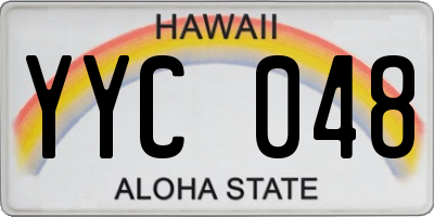 HI license plate YYC048