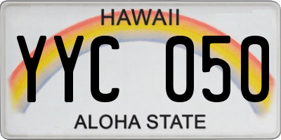 HI license plate YYC050