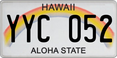 HI license plate YYC052