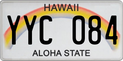 HI license plate YYC084