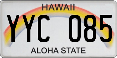 HI license plate YYC085