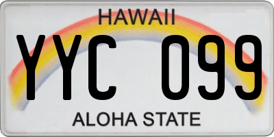HI license plate YYC099
