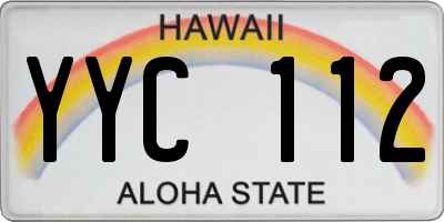 HI license plate YYC112