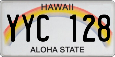 HI license plate YYC128
