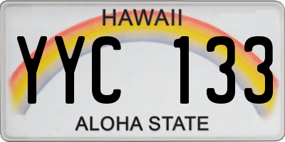 HI license plate YYC133