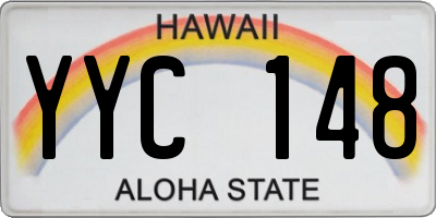 HI license plate YYC148
