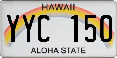 HI license plate YYC150