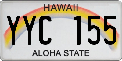 HI license plate YYC155