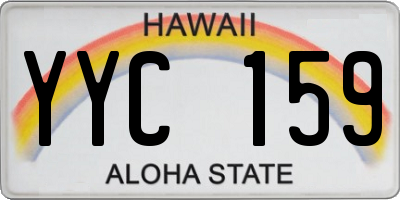 HI license plate YYC159