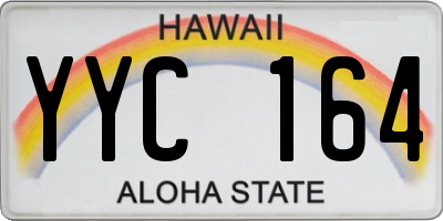 HI license plate YYC164