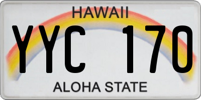 HI license plate YYC170