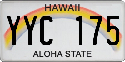 HI license plate YYC175