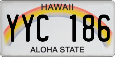HI license plate YYC186