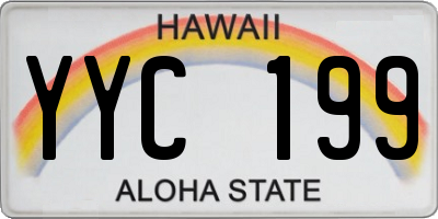 HI license plate YYC199