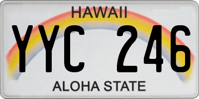 HI license plate YYC246