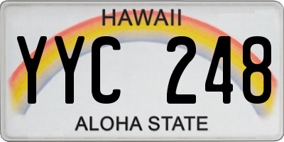 HI license plate YYC248