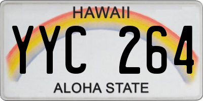 HI license plate YYC264