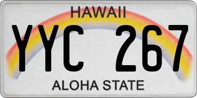 HI license plate YYC267
