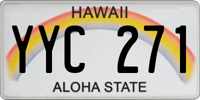 HI license plate YYC271