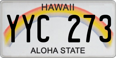 HI license plate YYC273