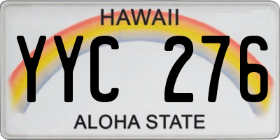 HI license plate YYC276