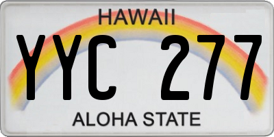 HI license plate YYC277