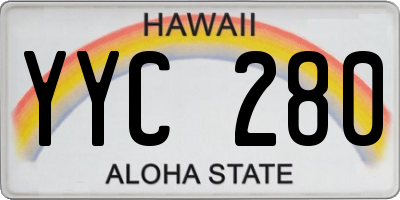 HI license plate YYC280