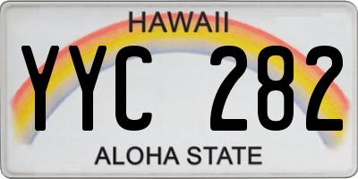 HI license plate YYC282