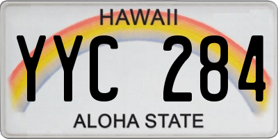 HI license plate YYC284