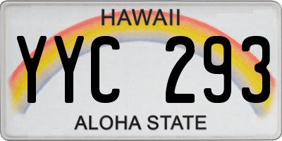HI license plate YYC293