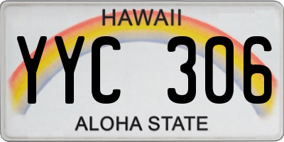 HI license plate YYC306