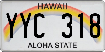 HI license plate YYC318