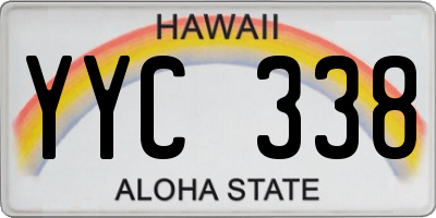HI license plate YYC338