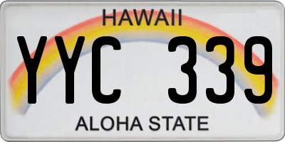 HI license plate YYC339