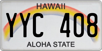 HI license plate YYC408