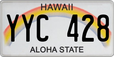 HI license plate YYC428