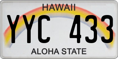 HI license plate YYC433
